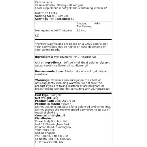 90mcg - 60 softgels