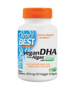 Doctor's Best - Vegan DHA from Algae 60 veggie softgels