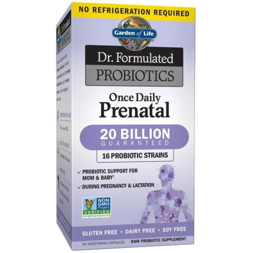 Garden of Life - Dr. Formulated Probiotics Once Daily Prenatal - 30 vcaps