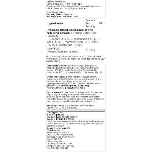 Jarrow Formulas - Jarro-Dophilus + FOS - 100 caps