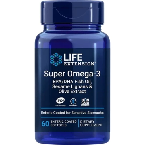 Life Extension - Super Omega-3 EPA/DHA with Sesame Lignans & Olive Extract 60 enteric coated softgels
