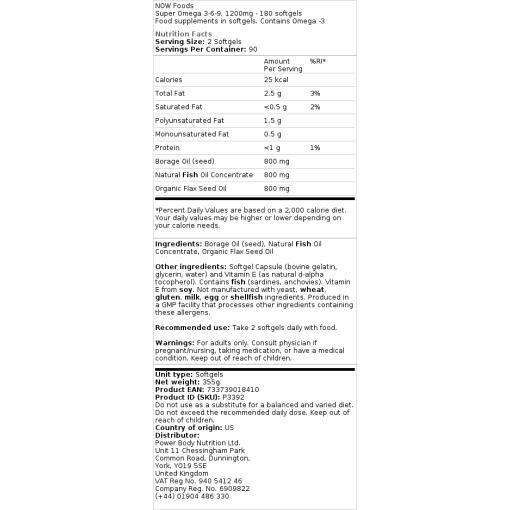 Szuper omega 3-6-9, 1200 mg - 180 puha kapszula - Image 2