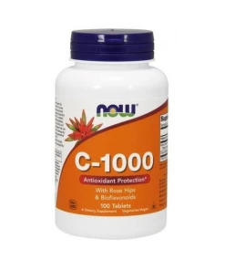 NOW Foods - Vitamin C-1000 with Rose Hips & Bioflavonoids - 100 tablets
