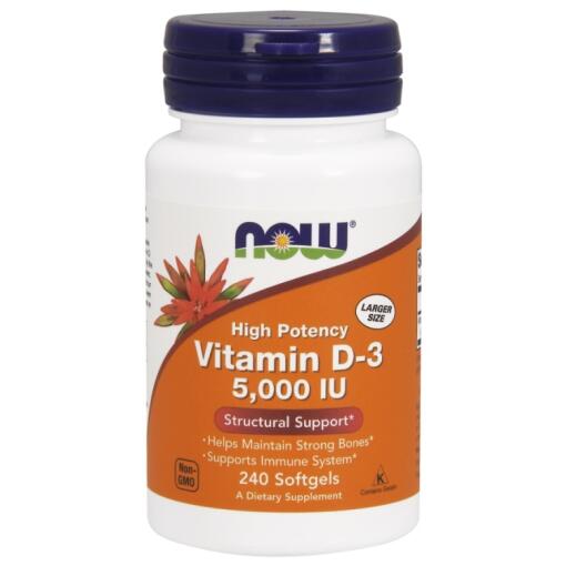 NOW Foods - Vitamin D-3 5000 IU - 240 softgels