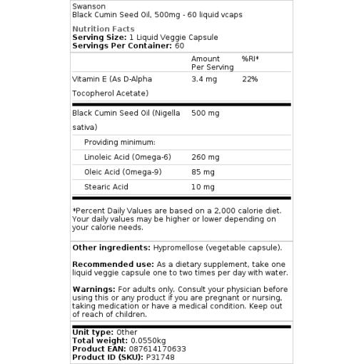 500mg - 60 liquid vcaps