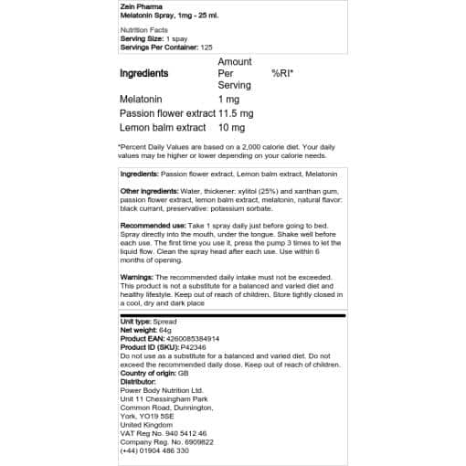 Melatonin spray, 1 mg - 25 ml - Image 3