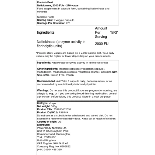 Doctor's Best - Nattokinase