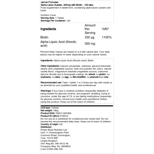 Jarrow Formulas - Alpha Lipoic Sustain