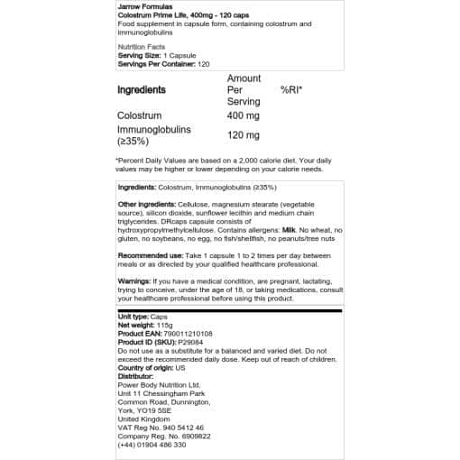 Jarrow Formulas - Colostrum Prime Life