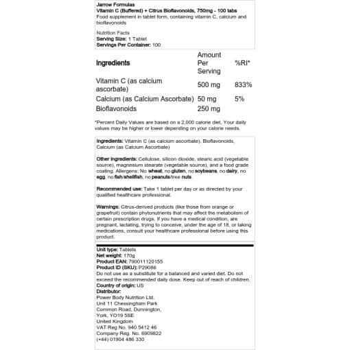 Jarrow Formulas - Βιταμίνη C (ρυθμισμένη) + βιοφλαβονοειδή εσπεριδοειδών