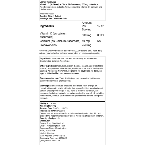 Jarrow Formulas - Βιταμίνη C (ρυθμισμένη) + βιοφλαβονοειδή εσπεριδοειδών
