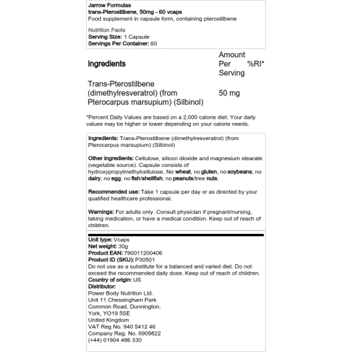 Jarrow Formulas - trans-Pterostilbene