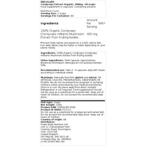 KIKI Health - Cordyceps Extract Organic