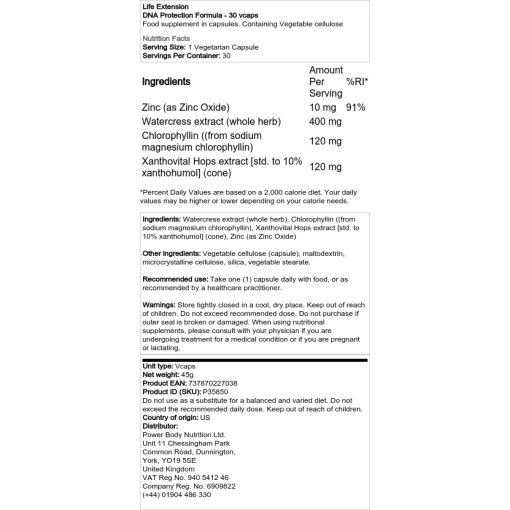 Life Extension - Φόρμουλα προστασίας DNA - 30 vcaps