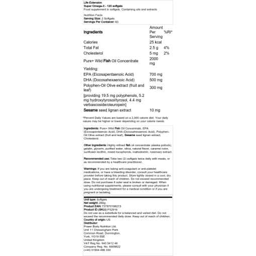 Life Extension - Super Omega-3 - 120 softgels