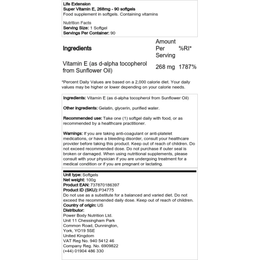 Life Extension - Super Vitamin E