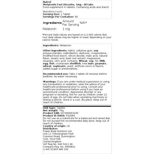 Natrol - Melatonin Fast Dissolve