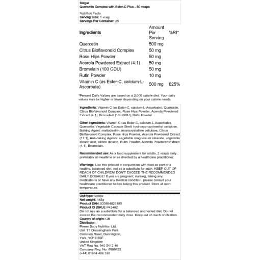 Solgar - Σύμπλεγμα κερκετίνης με Ester-C Plus - 50 vcaps