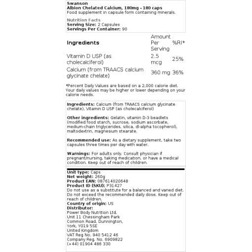 Swanson - Albion Chelated Calcium