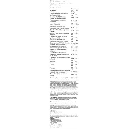Swanson - Albion Chelated Multi-Mineral - 120 κάψουλες