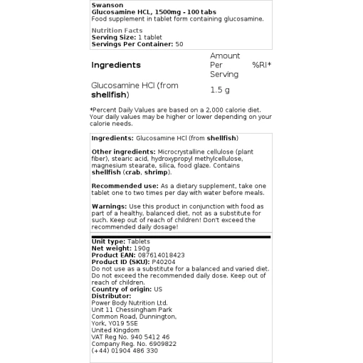 Swanson - Glucosamine HCl