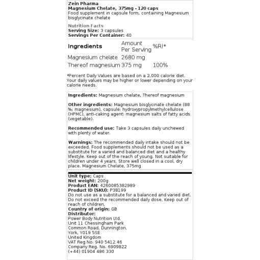 Zein Pharma - Chelate μαγνησίου