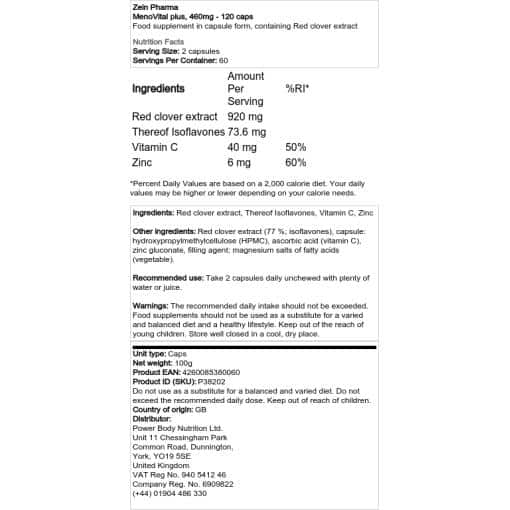 Zein Pharma - MenoVital plus