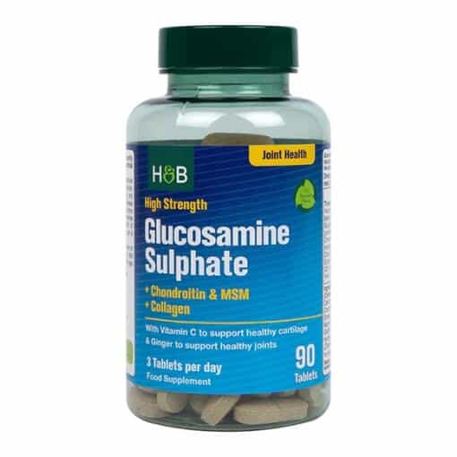 High Strength Glucosamine Sulphate + Chondroitin & MSM + Collagen - 90 tabs