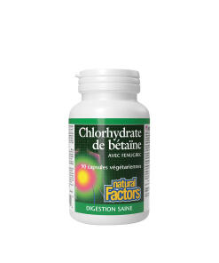 Natural Factors Betaine Hydrochloride with Fenugreek (90 Capsules)