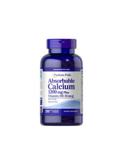 Puritan's Pride Absorbable Calcium 1200 mg with Vitamin D3 1000 IU (200 Softgels)