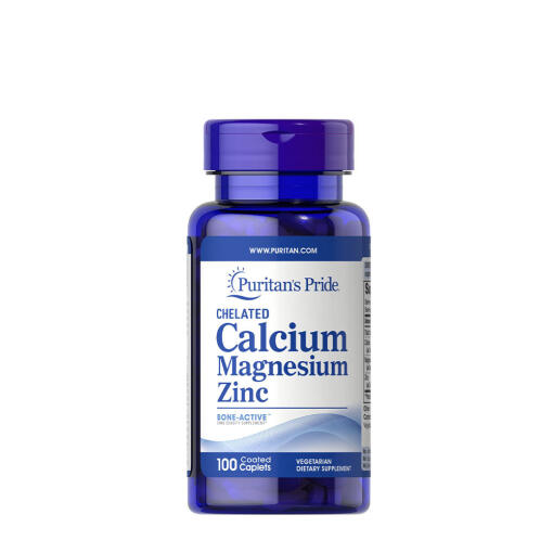 Puritans Pride Chelated Calcium Magnesium Zinc (100 Capsules)