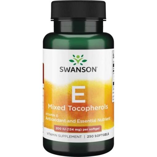 SWANSON Witamina E mieszanka 200IU 250 sgels