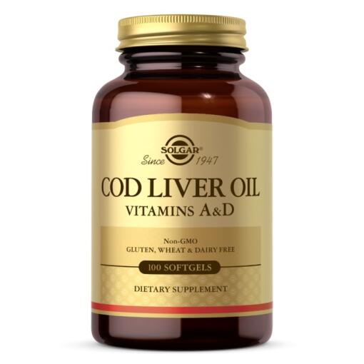 SOLGAR Cod Liver Oil - Vitamins A&D (100 caps)