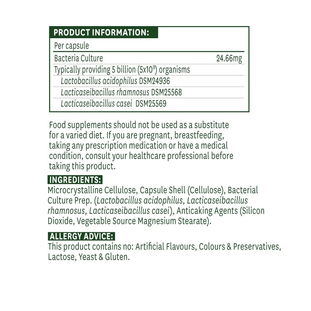 Natures Aid - Natures Aid Acidophilus 5 milliárd (60 kapszula) - Image 2