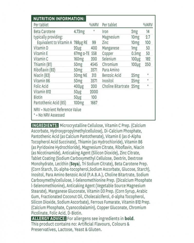 Natures Aid - Quantum Multivitaminok és ásványi anyagok (30 tabletta) - Image 2