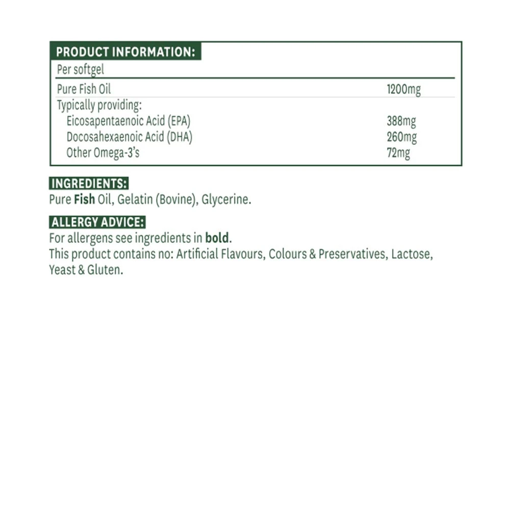 Natures Aid - Natures Aid Szupererős Halolaj - Omega-3 (60 lágyzselatin kapszula) - Image 2