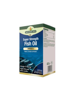 Natures Aid Super Strength Fish Oil - Omega-3 (60 Softgels)