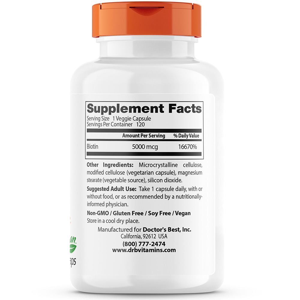 biotin, 5000mcg - 120 kapszula - Image 3