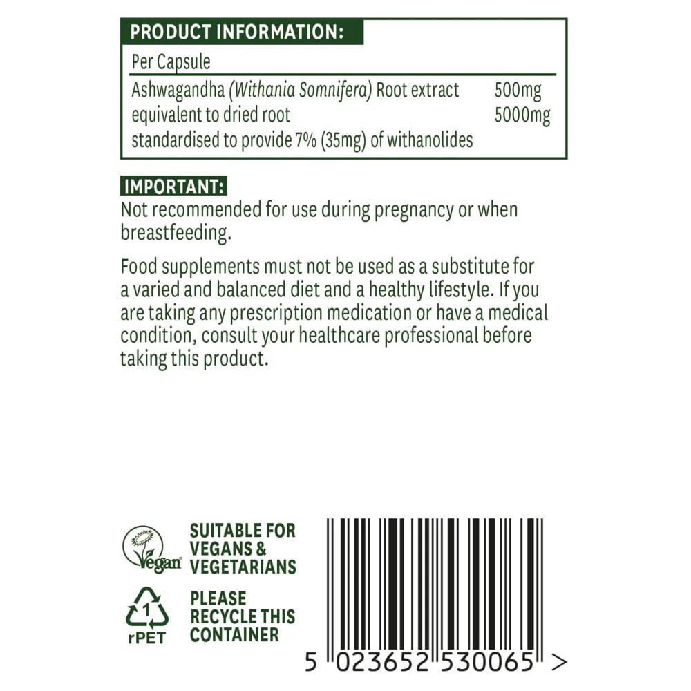 Natures Aid - Ashwagandha kapszula (30 db) - Image 3