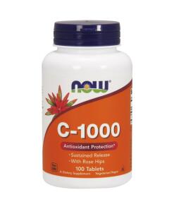 Vitamin C-1000 with Rose Hips - Sustained Release - 100 tabs