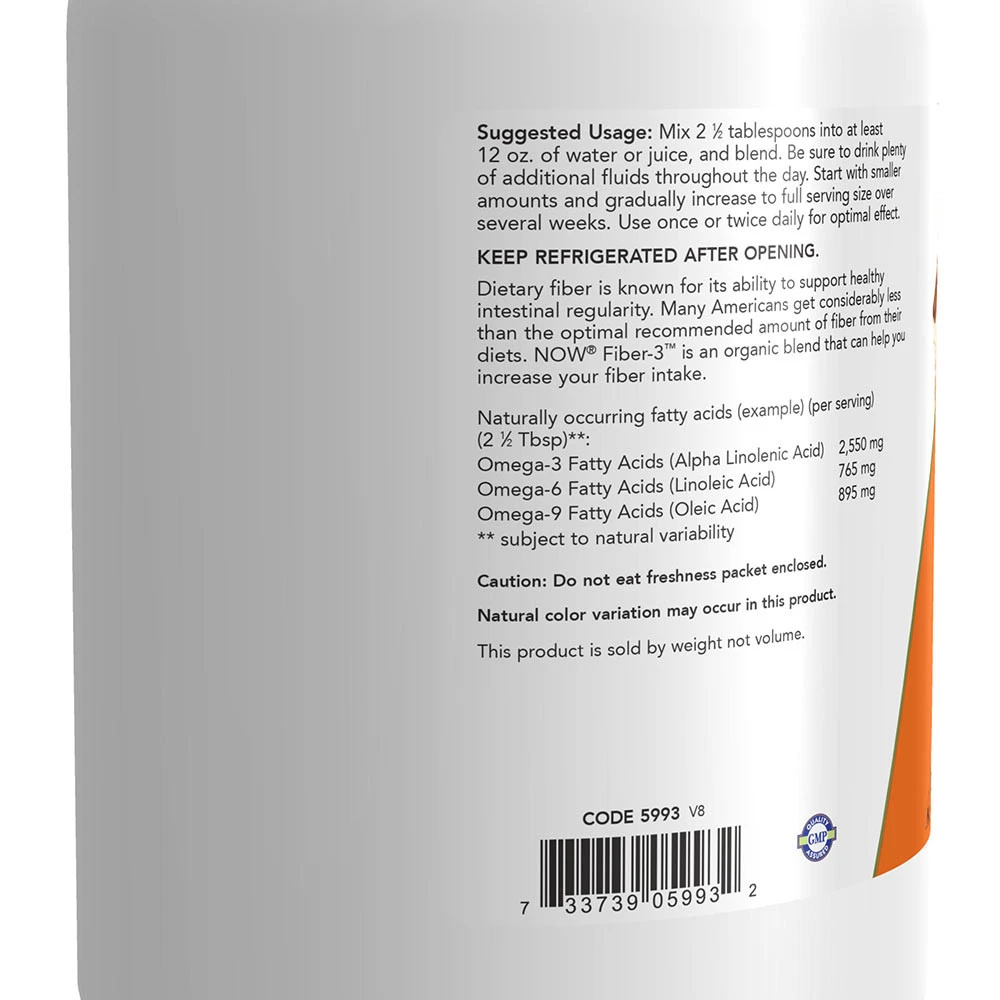 NOW Foods - Fiber-3 Bio Rostkeverék (454 g) - Image 7