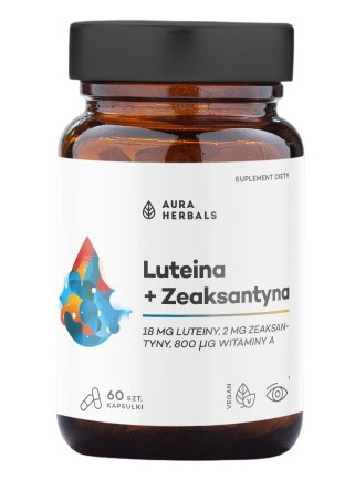 AURA HERBALS Lutein + Zeaxanthin + Vitamin A (60 caps)