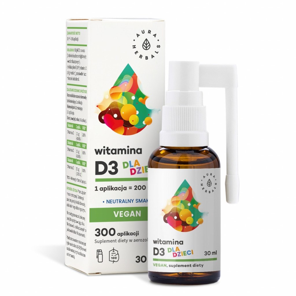 AURA HERBALS Vitamin D3 Vegan for Kids (30 ml / 1 fl. oz.)