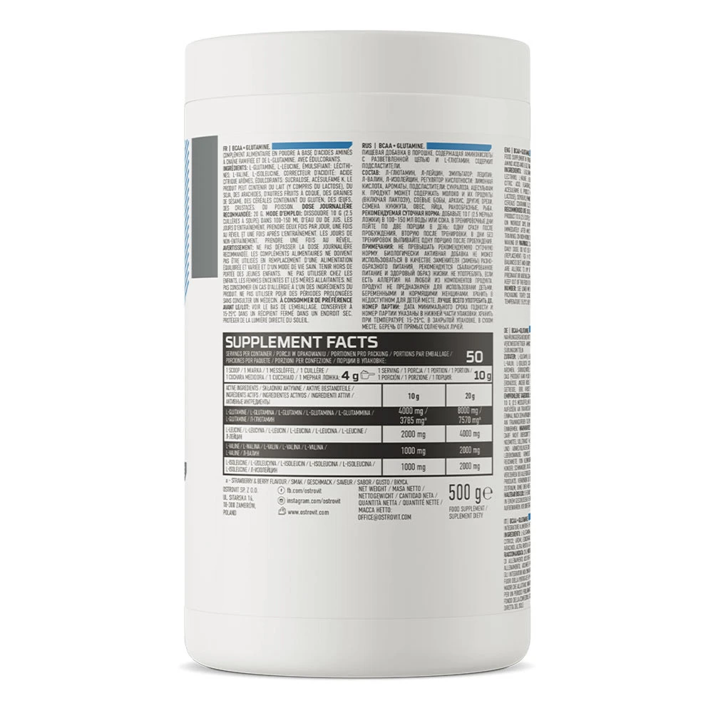 OstroVit - BCAA + Glutamin, Citrom - 500g - Image 4