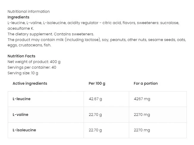 OstroVit - BCAA Instant, Kóla ízű - 400g - Image 4