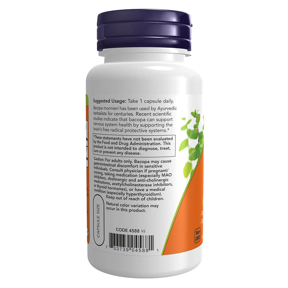 Bacopa kivonat, 450mg - 90 db kapszula - Image 3