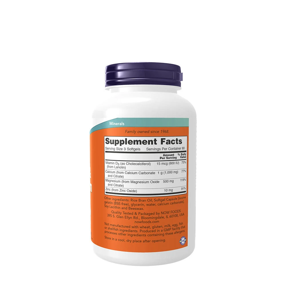 Kalcium és magnézium D-vitaminnal és cinkkel - 240 lágykapszula - Image 2