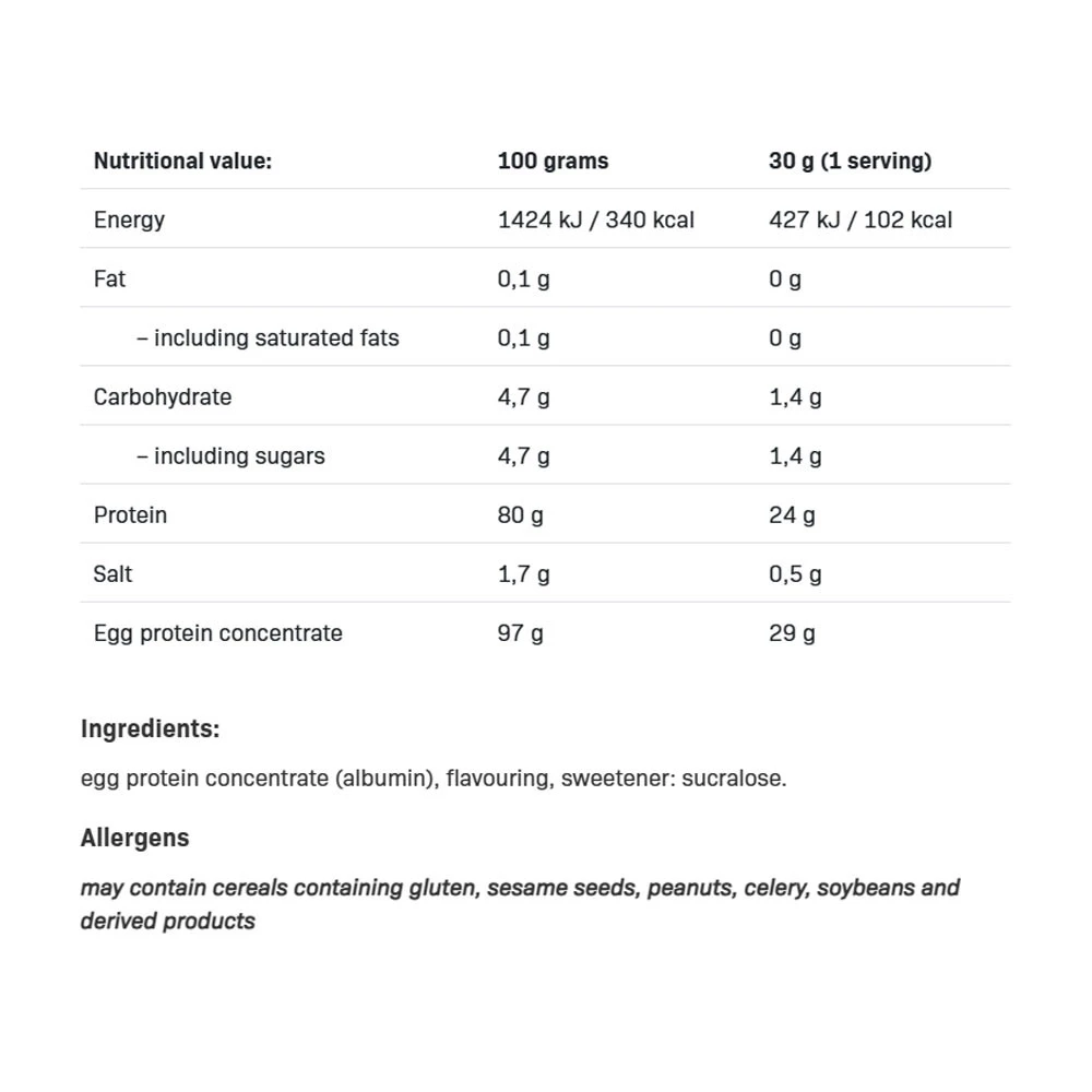 Allnutrition - Tojásfehérje Protein, Vanília - 510g - Image 3