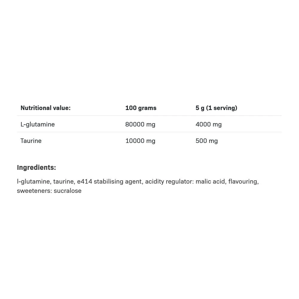 Glutamin Visszanyerés Aminosav, Citrom - 500g - Image 3