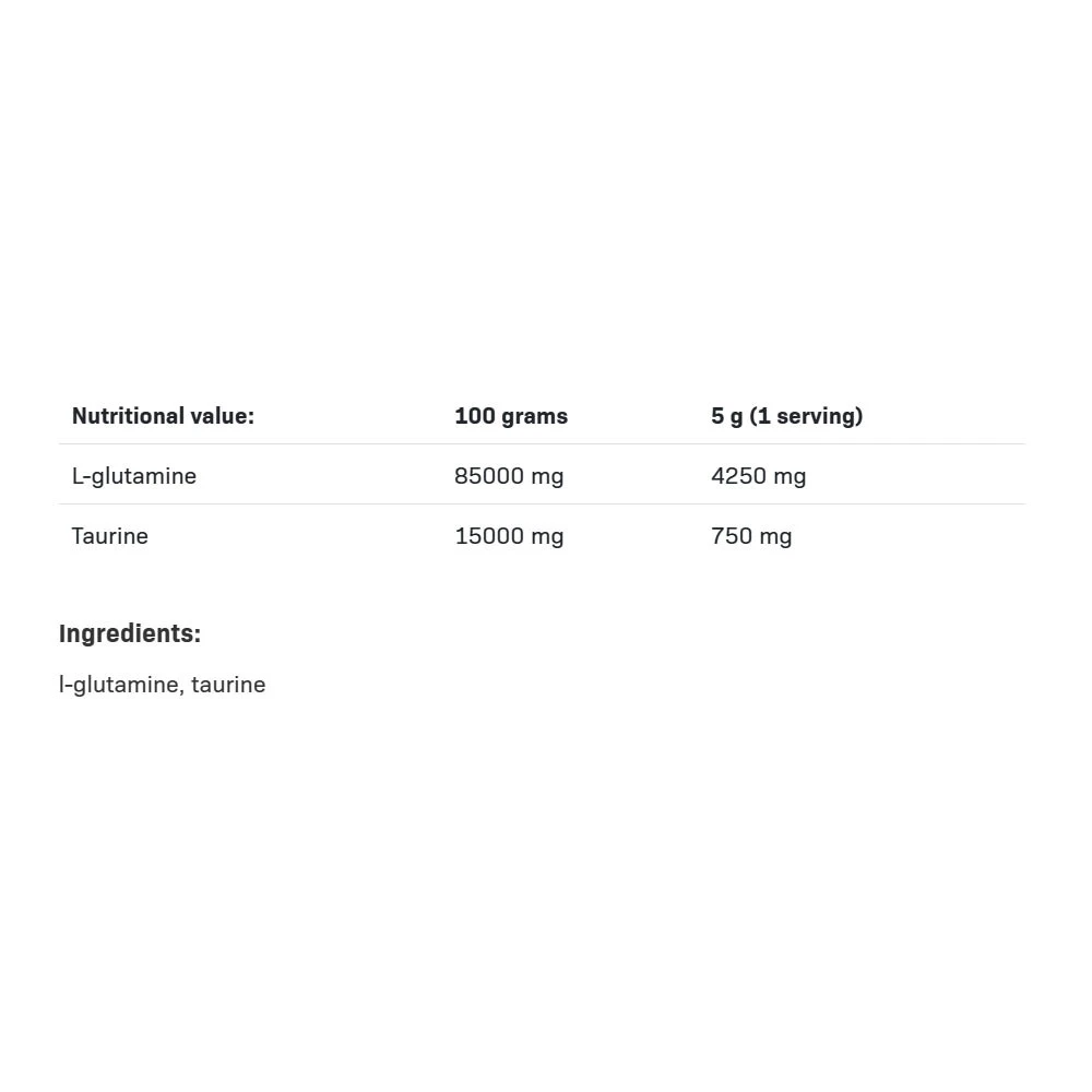 Glutamin Visszanyerés Aminosav, Természetes - 500g - Image 3